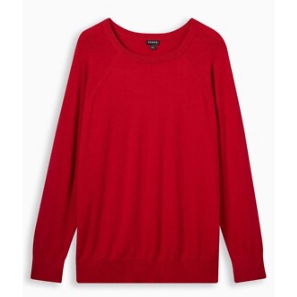 Torrid Womens Red Long Sleeve Lightweight Crew Neck Sweater Size 1
